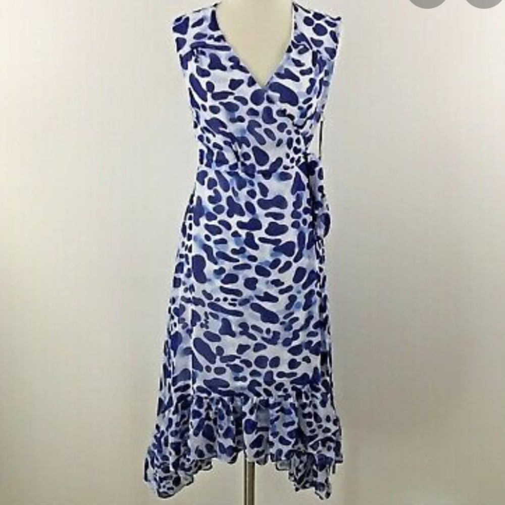 Lulu’s wrap dress with High- low hem